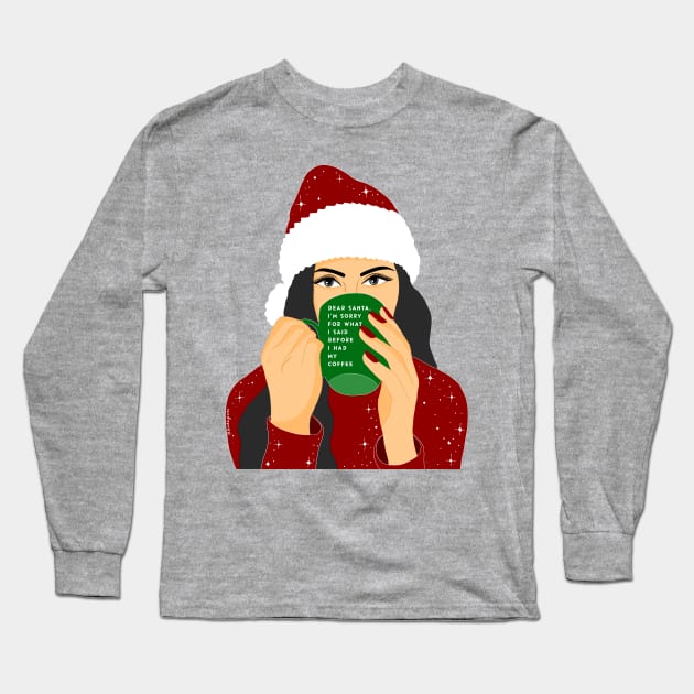 Dear santa Long Sleeve T-Shirt by Bluntdigiarts